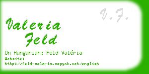 valeria feld business card