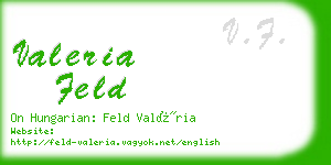 valeria feld business card